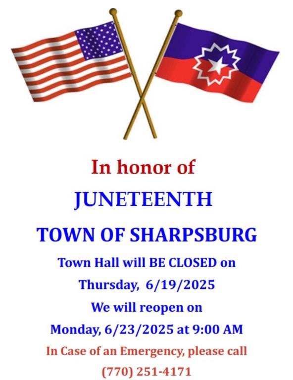 Town Hall Closed for Juneteenth
